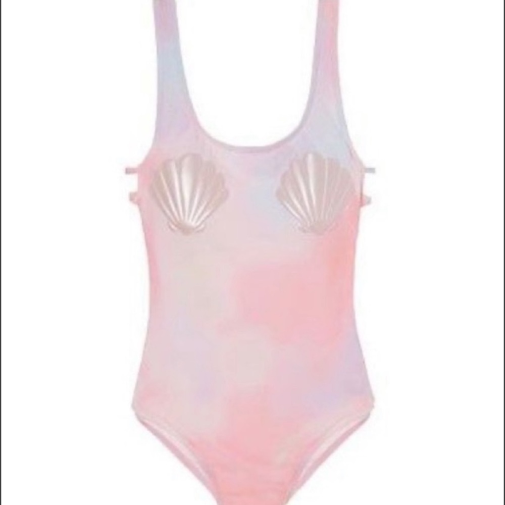 VS PINK Mermaid seashell side cutout ombré swimsuit